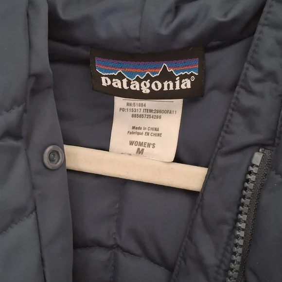 Patagonia Blue Downtown Loft Down Puffer Jacket Medium Fitted Warm Women - Picture 3 of 10